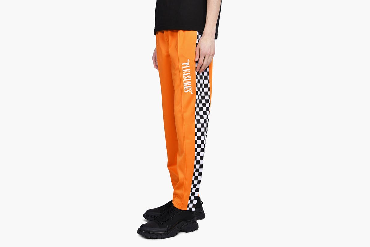 Pleasures orange track pants clearance